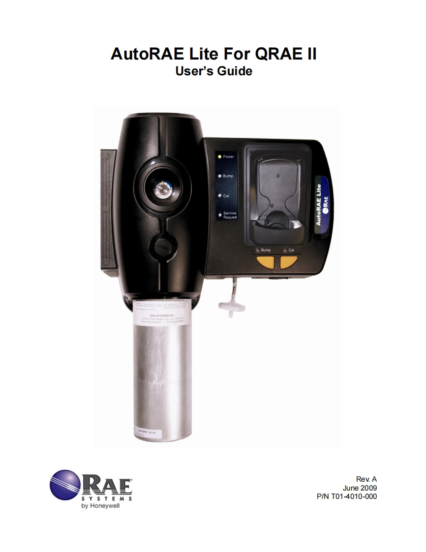手册说明书指南_AutoRAE_Lite_for_QRAE-II_T01-4010-000_RevA