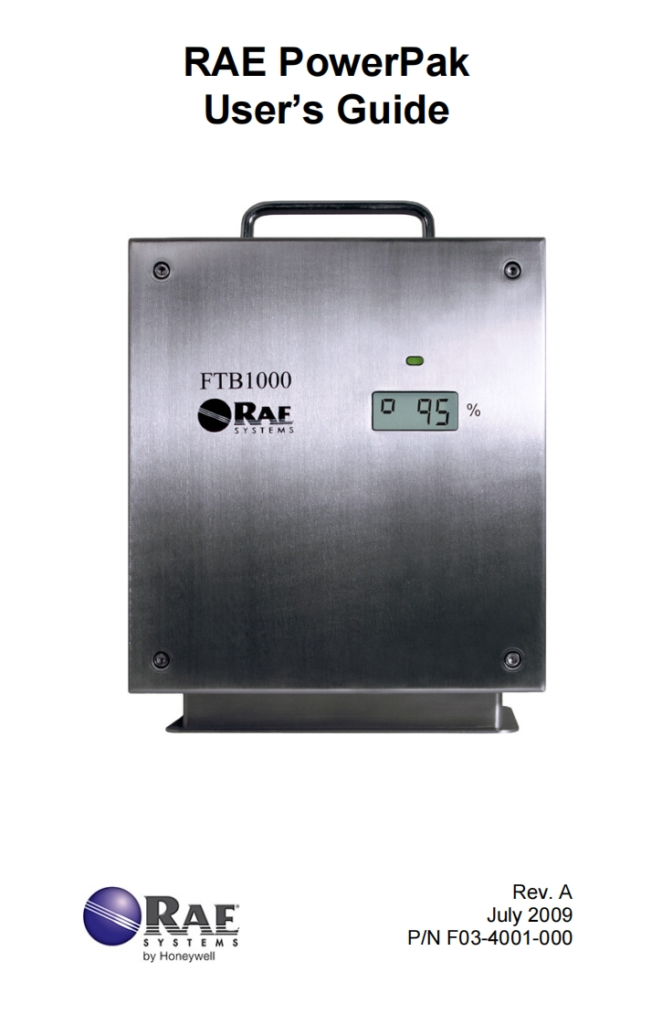 手册说明书指南_PowerPak_F03-4001-000_RevA