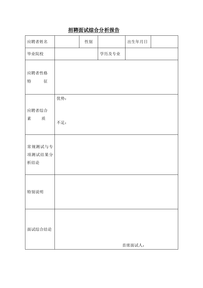 招聘面试综合分析报告新质力文库 - 聚焦新质生产力发展的数字化知识库_行业洞察 / 理论成果 / 实践指南免费下载新质力文库