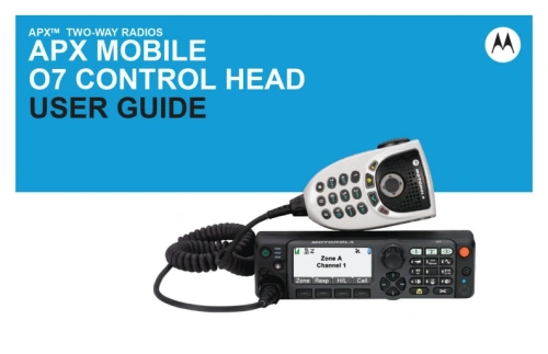 摩托罗拉APX-Mobile-O7-Control-Head-操作说明书手册中文版