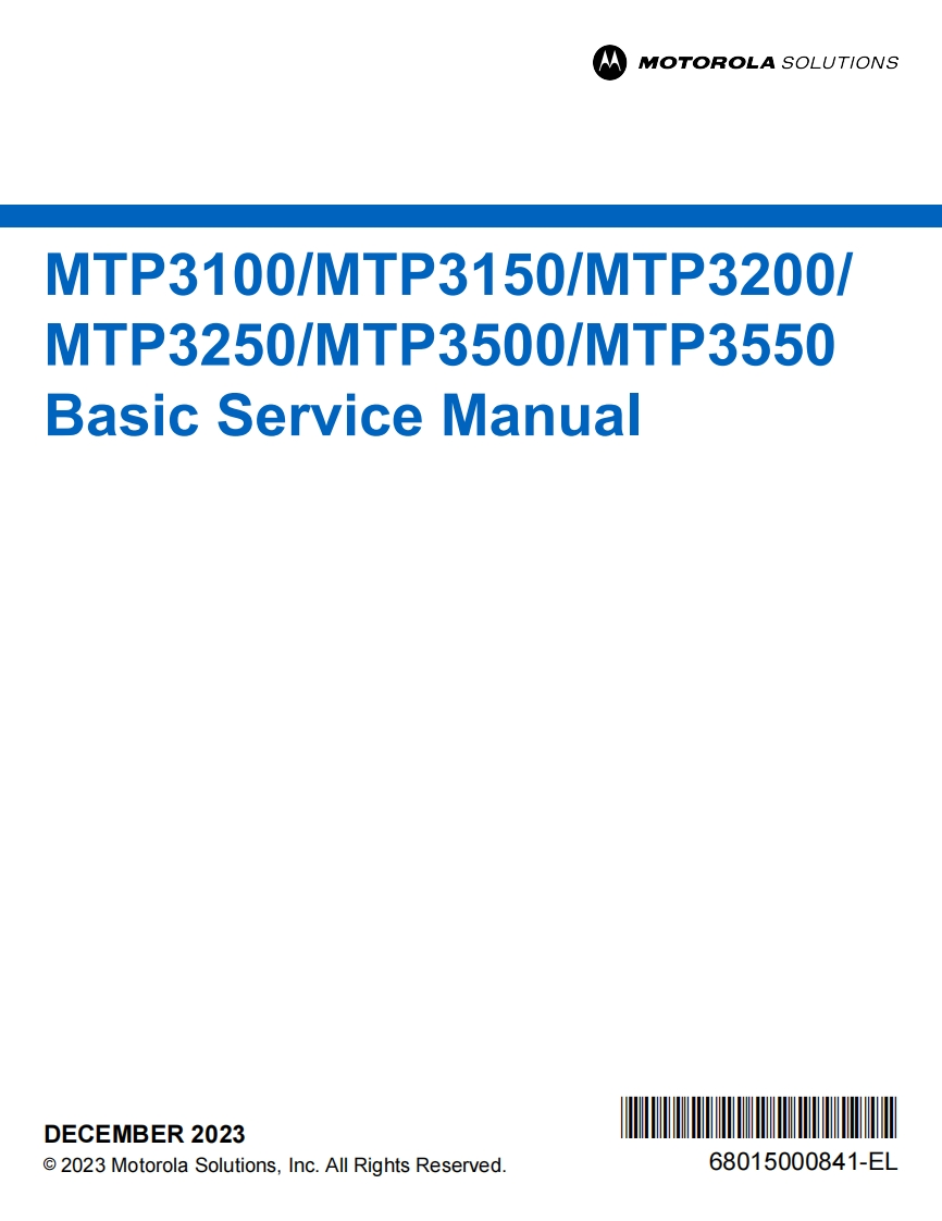 摩托罗拉MTP3100_MTP3150_MTP3200_MTP3250_MTP3500_MTP3550_Basic_Service_Manual维修手册