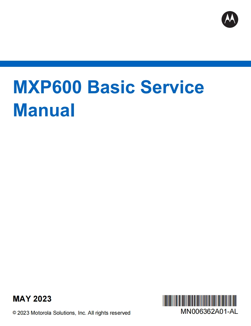 摩托罗拉MXP600_Basic_Service_Manual-(1)维修手册