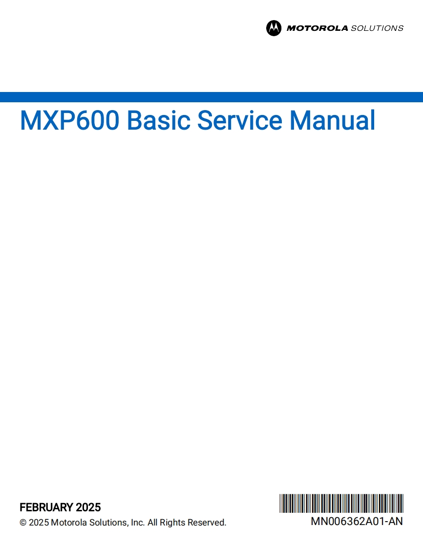 摩托罗拉MXP600_Basic_Service_Manual维修手册