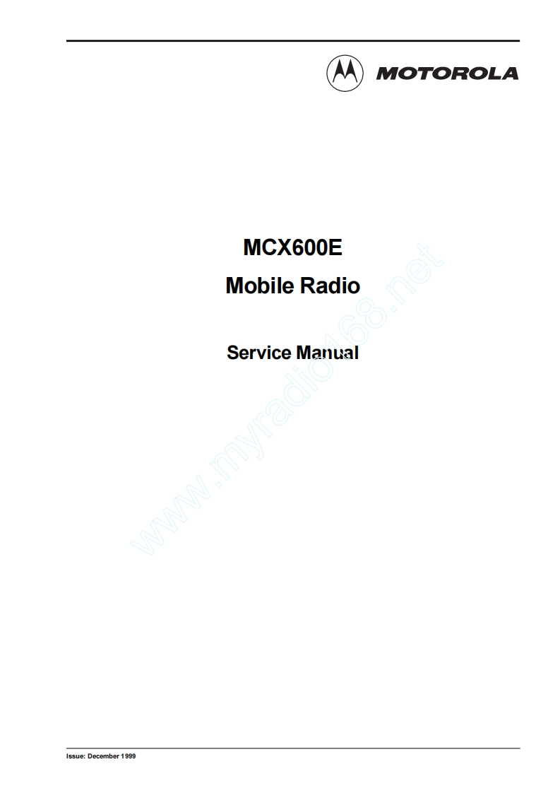摩托罗拉mcx600e_ServerManual维修手册
