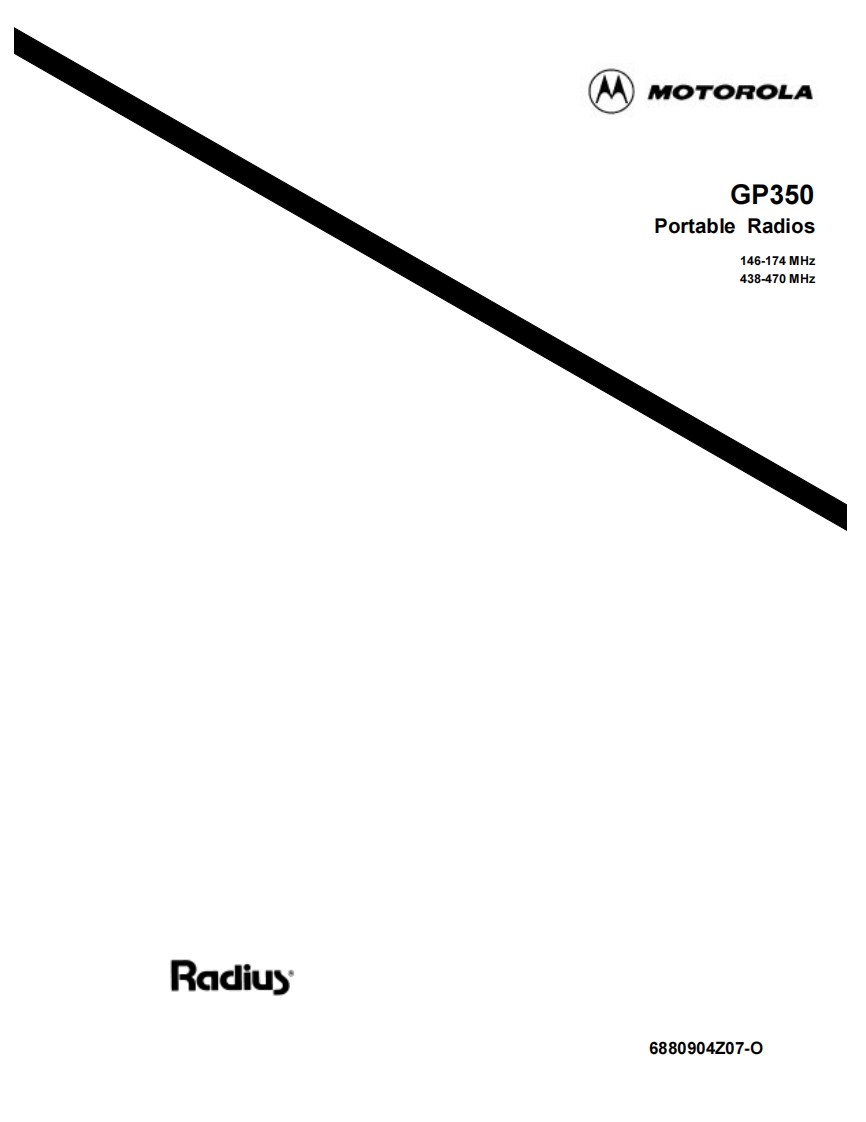 摩托罗拉对讲机gp350维修使用说明书手册-找手册网