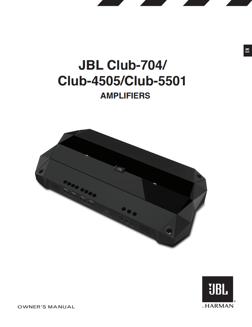 操作说明书手册-JBL-Club-704-4505-5501-Amps-ENG