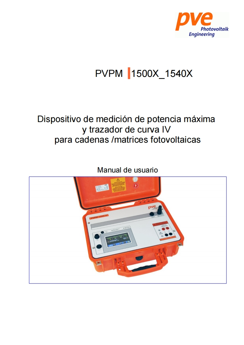 操作说明书手册-de-uso-PVPM1500X_PVPM1540X-Espanol