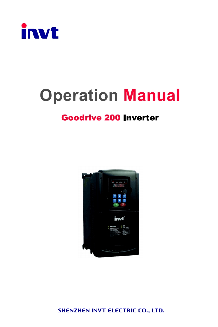 操作说明书手册_GD200_en