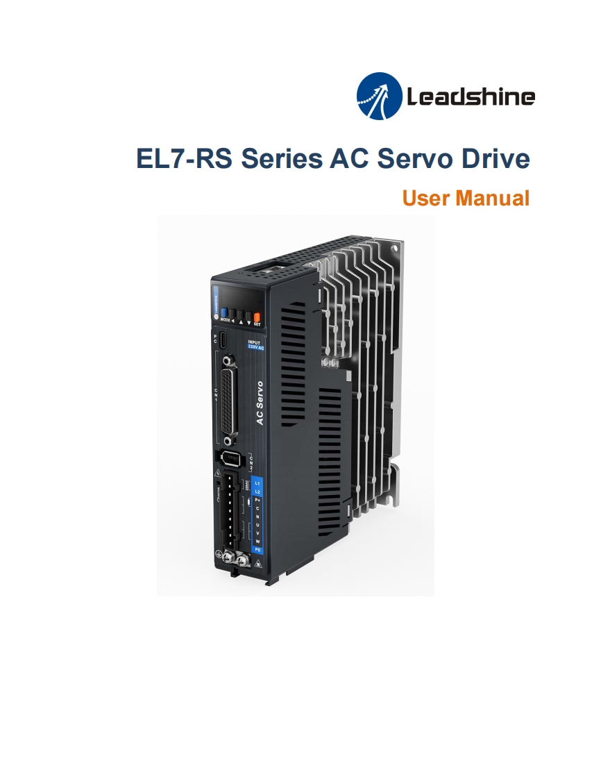 操作说明书手册_Leadshine_EL7-RS_servoregelaar_met_Modbus