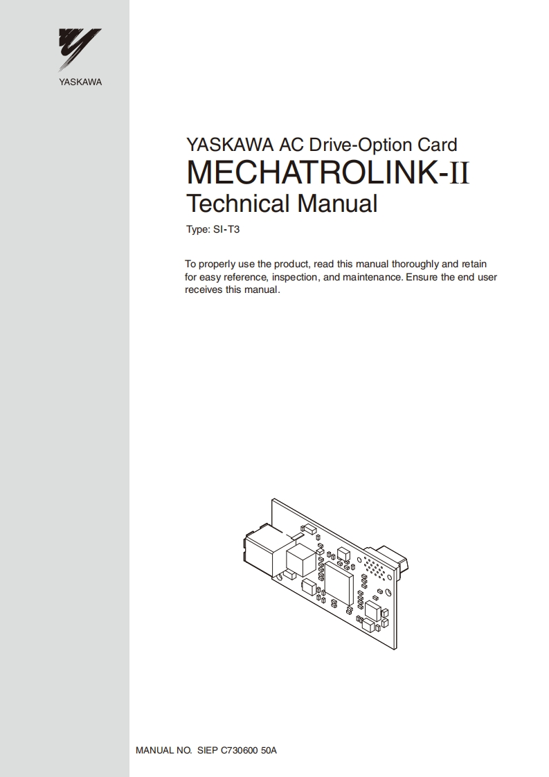 操作说明书手册_Mechatrolink-II-A1000_SIEP_C730600_50A