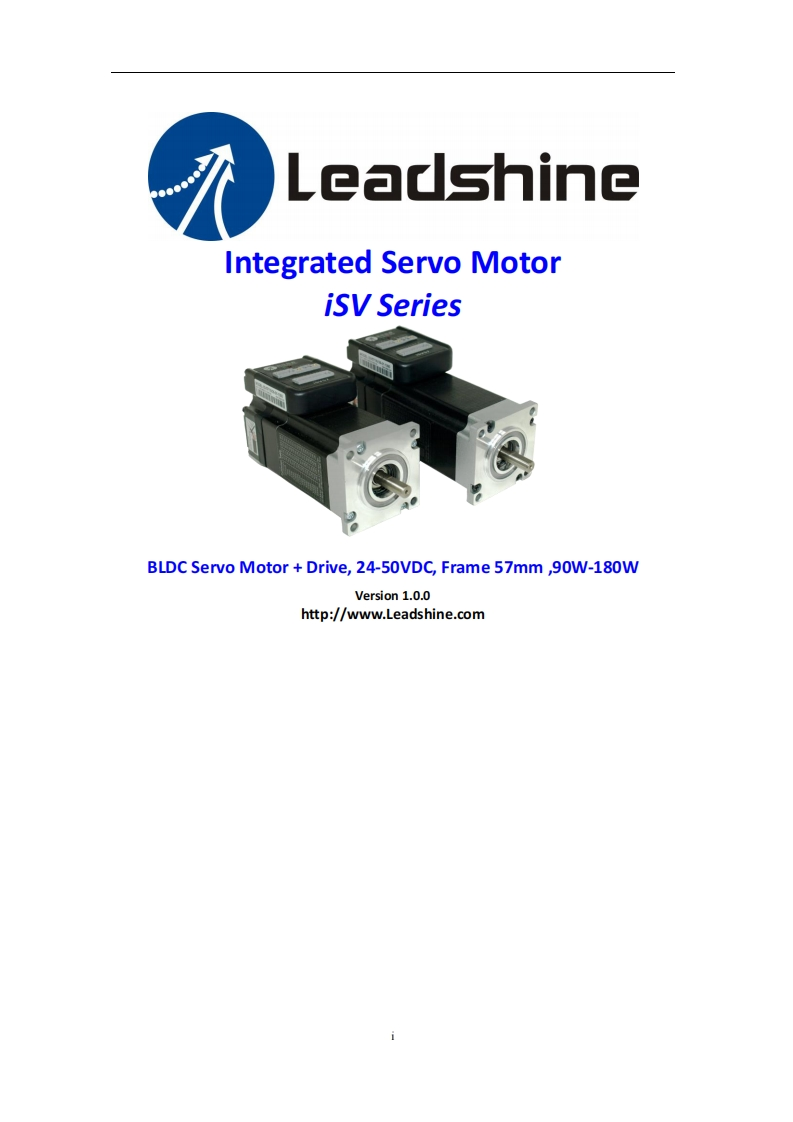 操作说明书手册_of_Leadshine_ISV-T_Series_Integrated_Servo_Motor