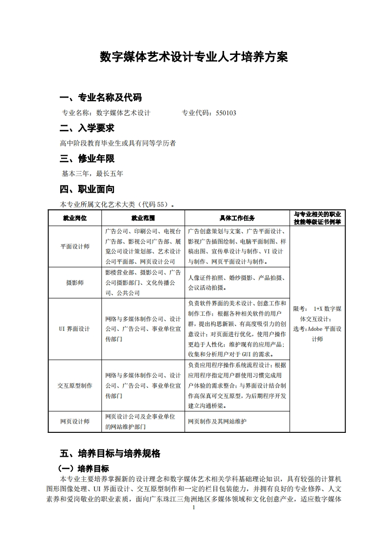 数字媒体艺术设计人才培养方案新质力文库 - 聚焦新质生产力发展的数字化知识库_行业洞察 / 理论成果 / 实践指南免费下载新质力文库