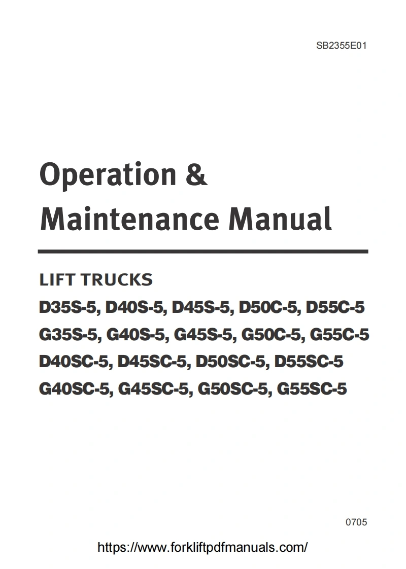 斗山Doosan-D-G-35-40-45-50-55-Forklift-Trucks-Operators-Manual-PDF操作说明书手册