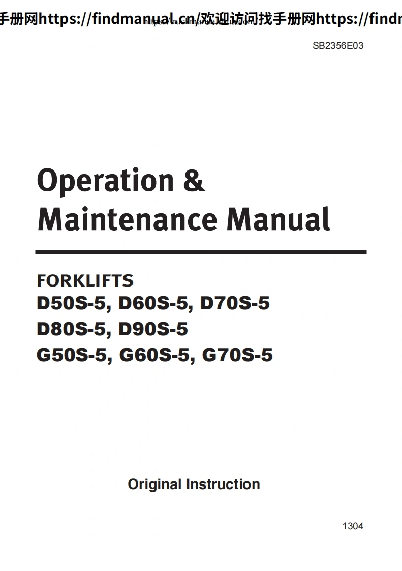 斗山叉车Doosan-D50S-5--D60S-5--D70S-5D80S-5--D90S-5G50S-5--G60S-5--G70S-5-Lift-Trucks-Operations---Maintenance-Manual维修手册含电器液压原理图