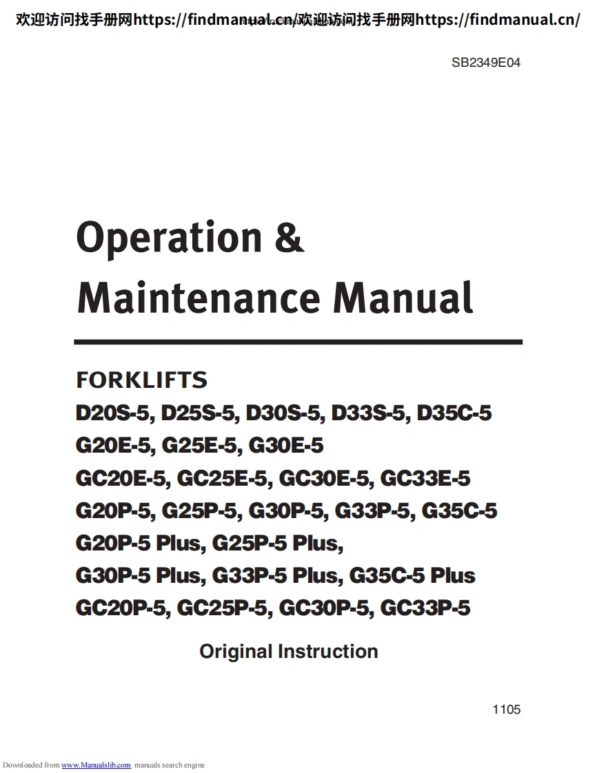 斗山叉车Doosan-G20P-5-PLUS--D35C-5--G25P-5-PLUS--G30P-5-PLUS--G33P-5-PLUS--G35C-5-PLUS--GC20P-5--GC25P-5--GC30P-5--GC33P-5-Operation---Maintenance-Manual维修手册含电器液压原理图-找手册网