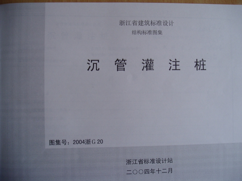新版2004浙G20_沉管灌注桩