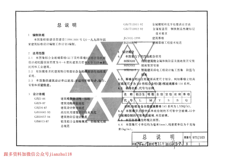 新版7SJ103-1～12幕墙图集