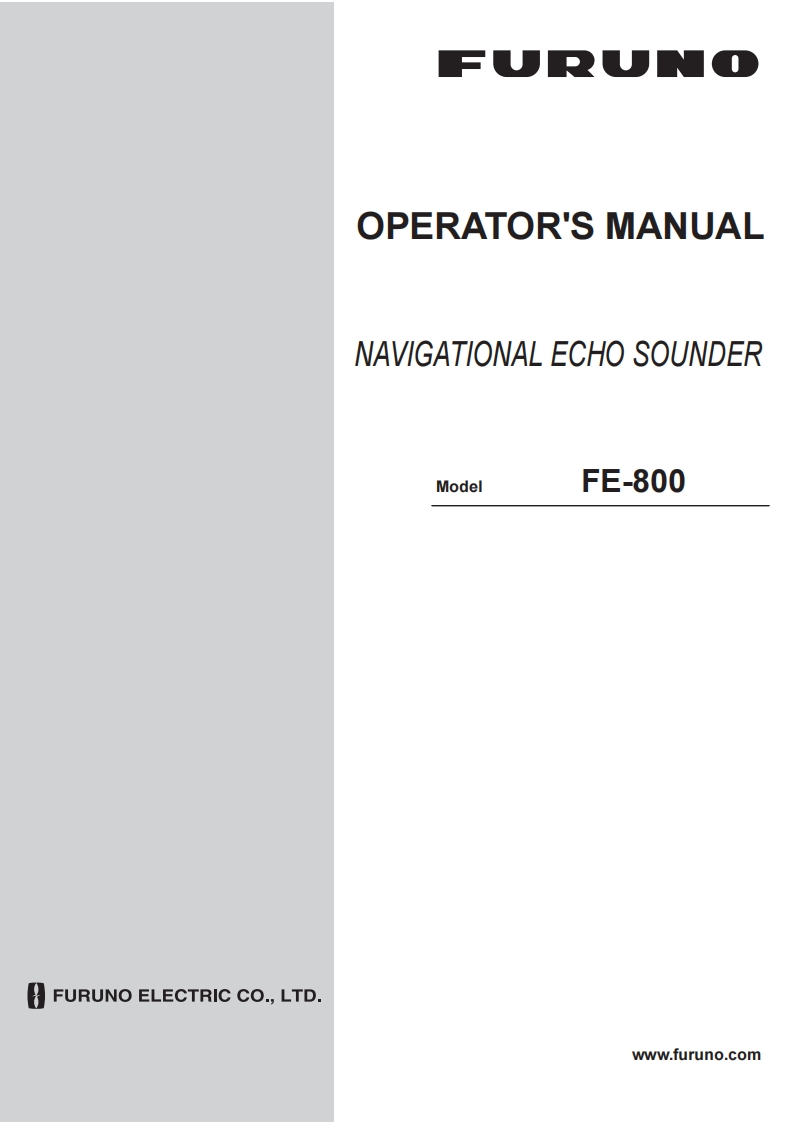 日本古野FE800-Operators-Manual操作说明书手册