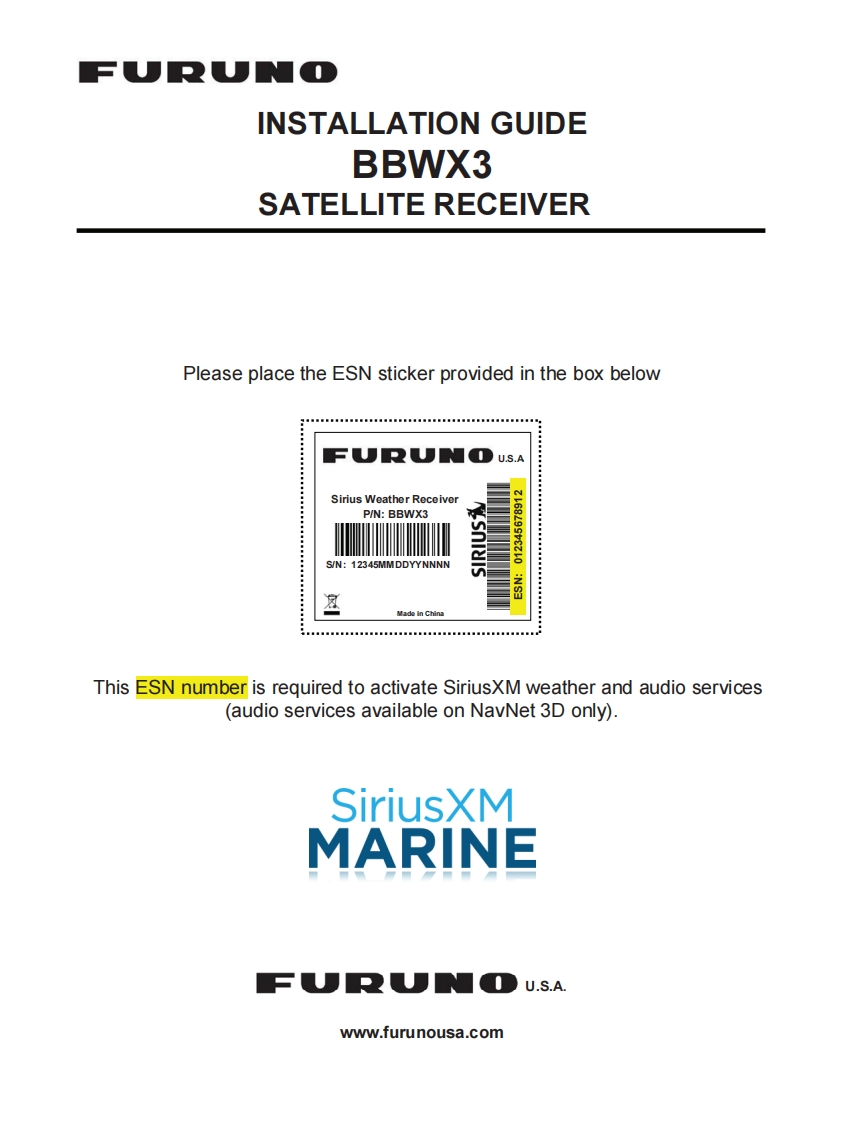 日本古野FURUNObbwx3_安装说明书_v2