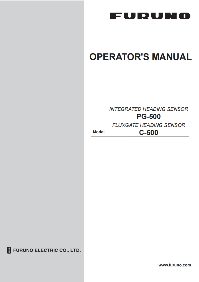 日本古野FURUNOc500_pg500r_安装调试说明书手册