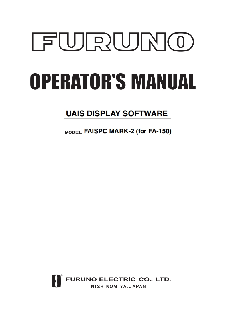 日本古野FURUNOfa150_faispc_安装调试说明书手册