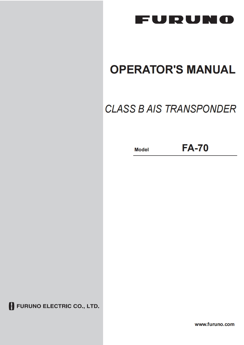 日本古野FURUNOfa70_安装调试说明书手册