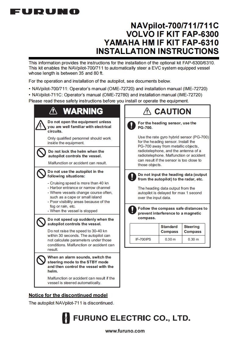 日本古野FURUNOfap6300_fap6310_安装调试说明书手册