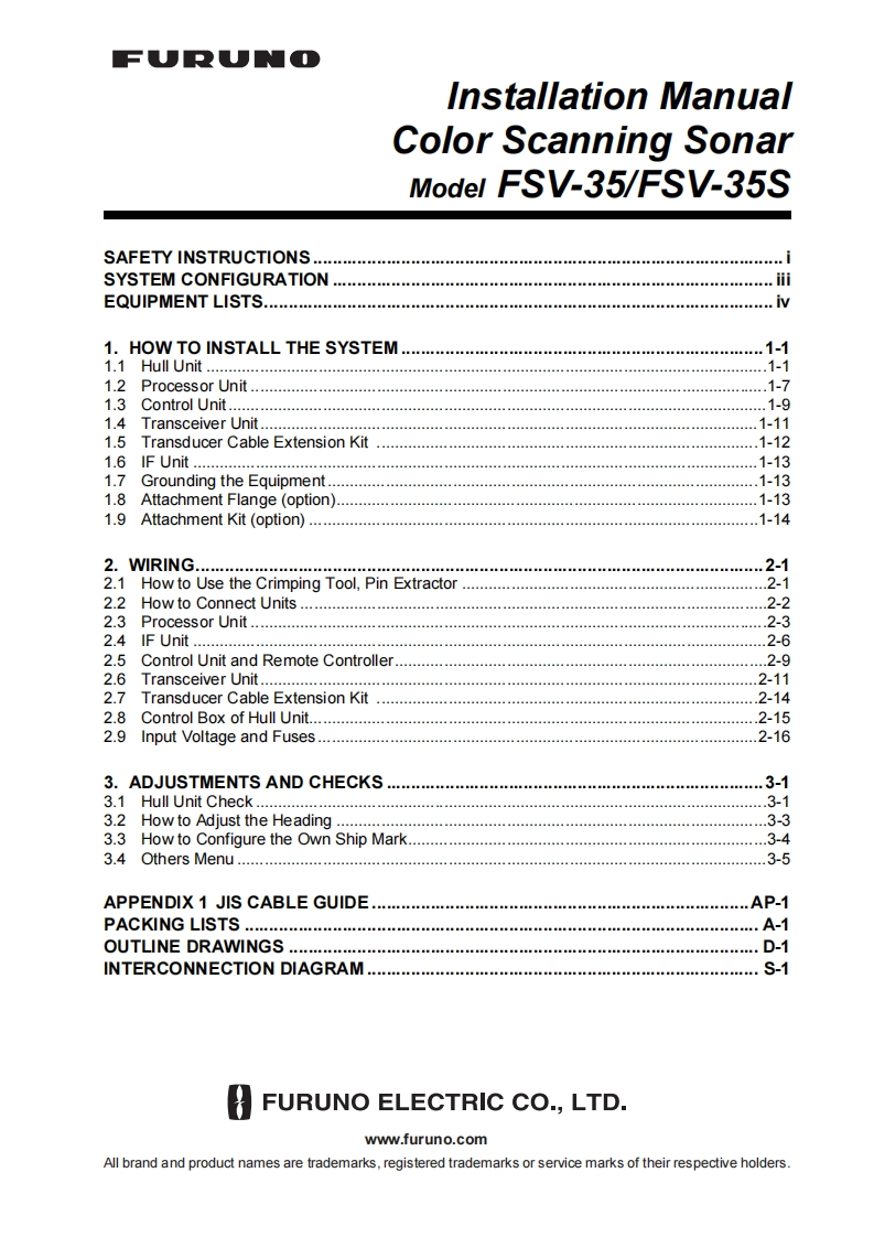 日本古野FURUNOfsv35_安装调试说明书手册_b1