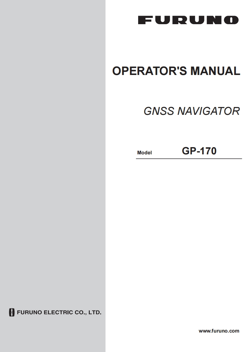 日本古野FURUNOgp170_安装调试说明书手册