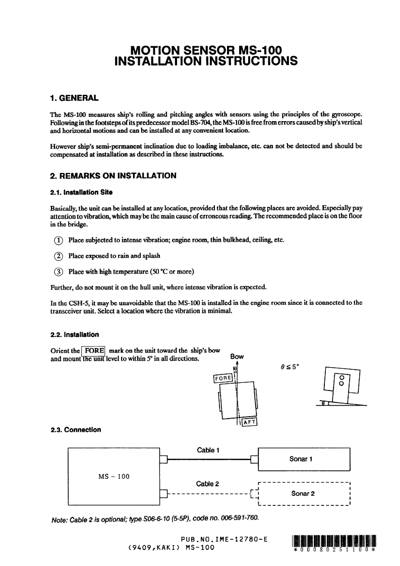 日本古野FURUNOms100_安装调试说明书手册_e