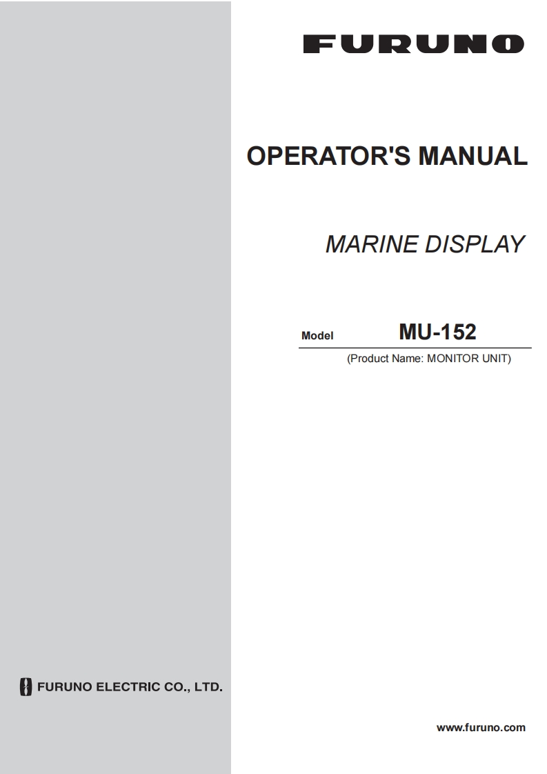 日本古野FURUNOmu152_安装调试说明书手册