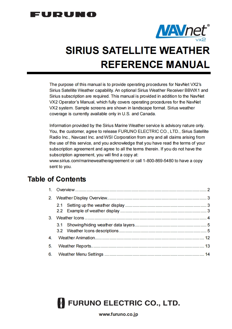 日本古野FURUNOnavnet_vx2_and_sirius_安装调试说明书手册