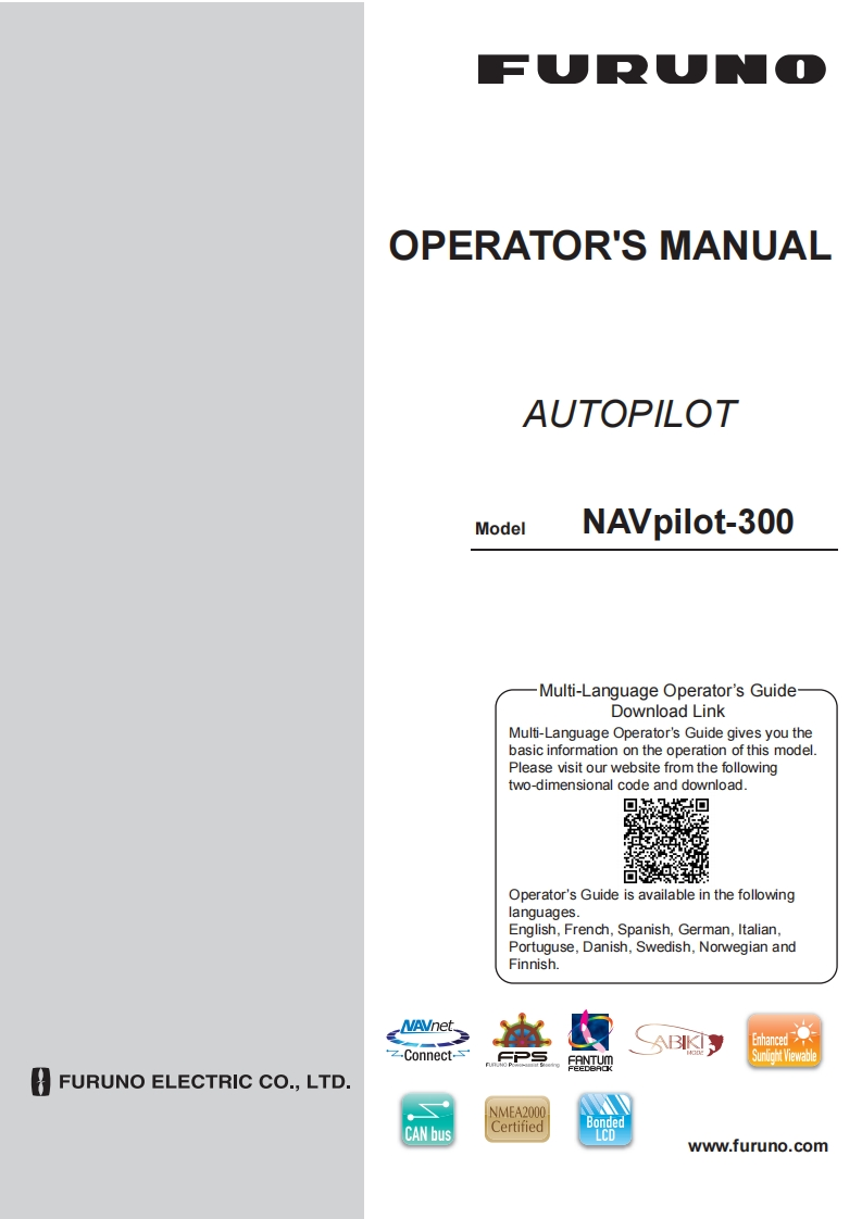 日本古野FURUNOnavpilot_300_安装调试说明书手册