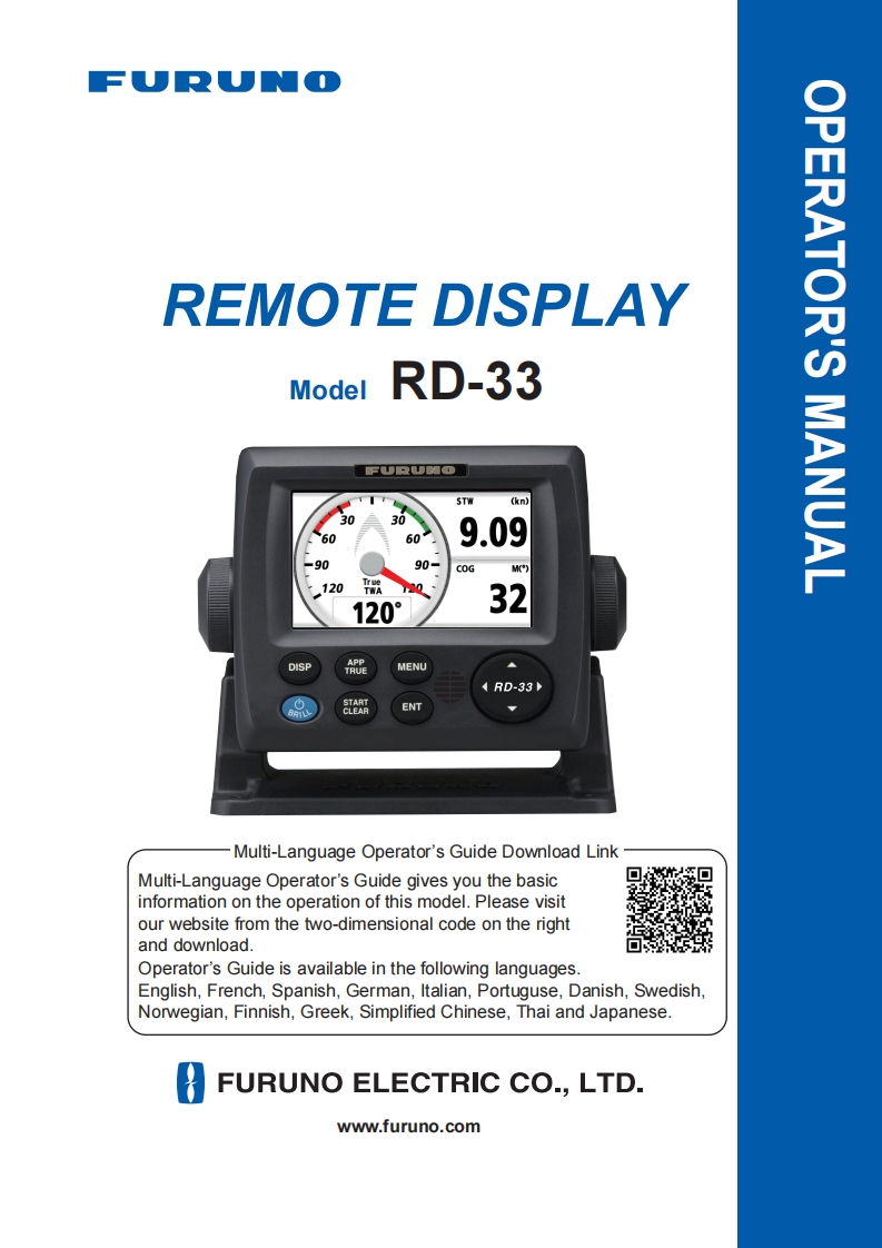 日本古野FURUNOrd33_操作说明书手册