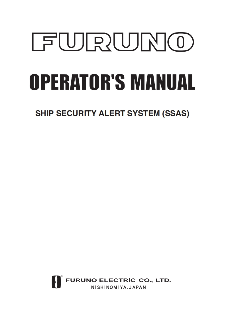 日本古野Felcom-15_SSAS_Operation_Manual操作说明书手册