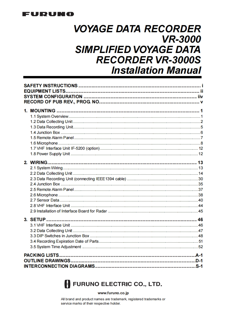 日本古野vr3000_vr3000s_installation_manual安装说明书手册_l1__2-23-11