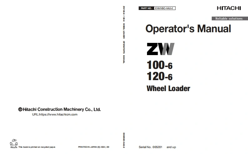 日立Hitachi-ZW100-6-120-6-Wheel-Loaders-操作与维修维护手册-找手册网