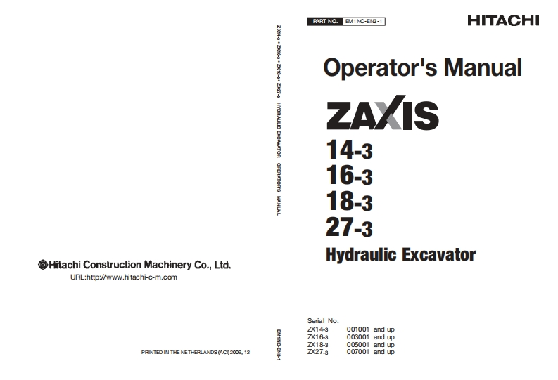 日立Hitachi-Zaxis-14-Operator-Manual-找手册网
