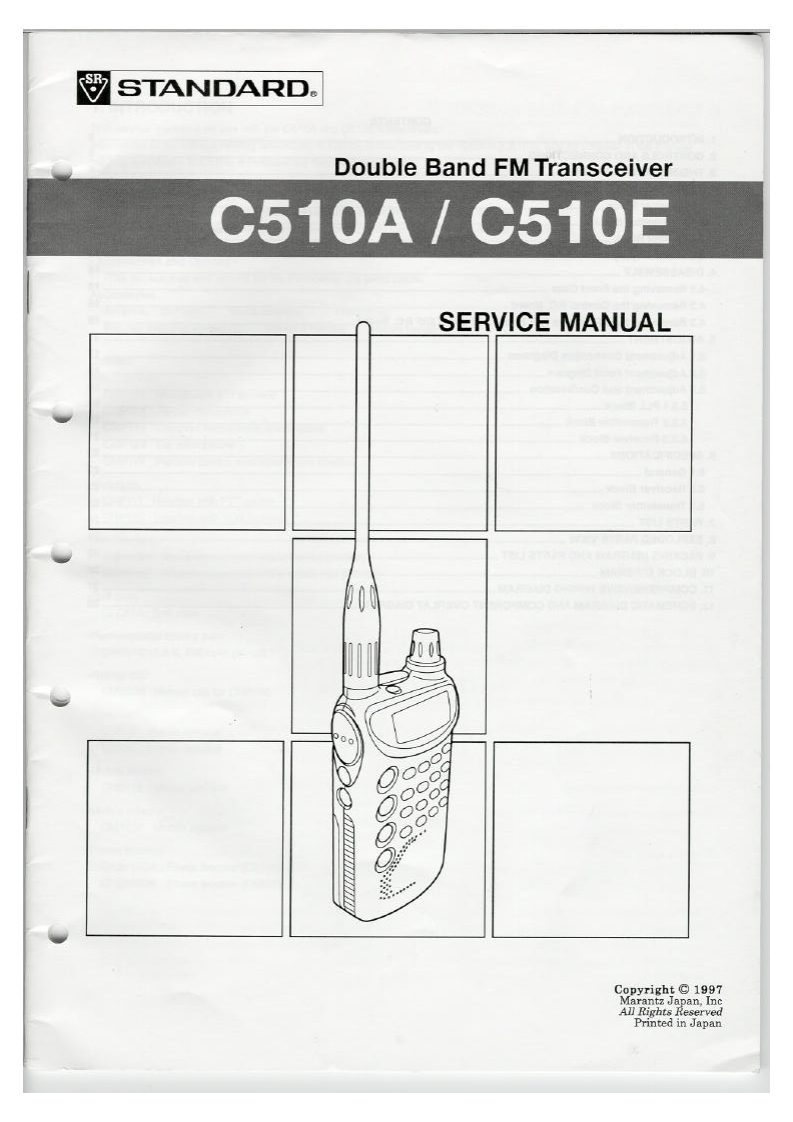 日精STANDARD-c510a-维修图纸手册对讲机维修手册
