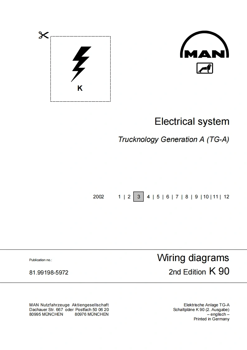 曼卡车MAN-TGA-Wiring-diagrams-K-90-2nd-edition维修手册电器原理图-找手册网