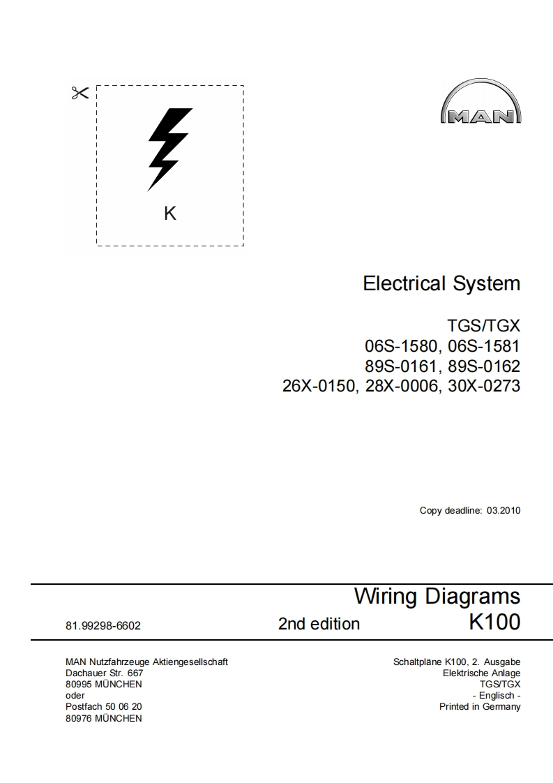 曼牌MAN-TGS-TGX卡车维修电器原理图