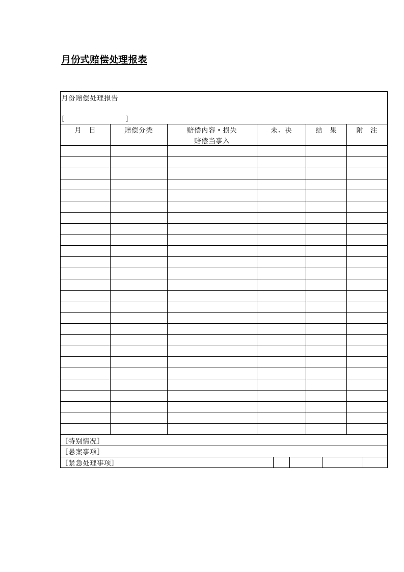 月份式赔偿处理报表新质力文库 - 聚焦新质生产力发展的数字化知识库_行业洞察 / 理论成果 / 实践指南免费下载新质力文库