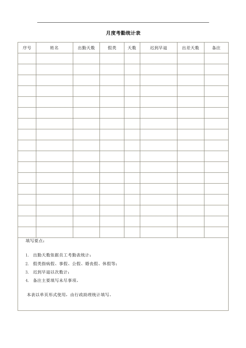 月度考勤统计表新质力文库 - 聚焦新质生产力发展的数字化知识库_行业洞察 / 理论成果 / 实践指南免费下载新质力文库