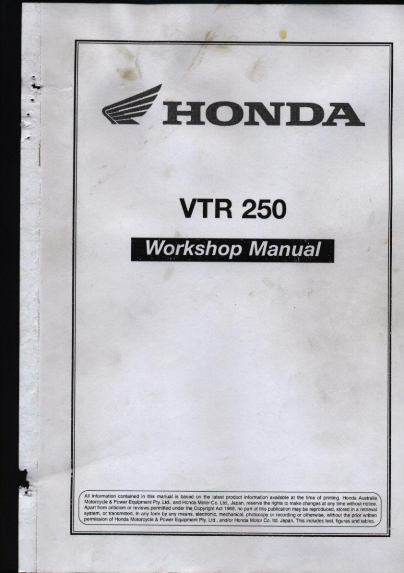 本田Honda_VTR250_service_Manual摩托车维修手册拆截图和电路图