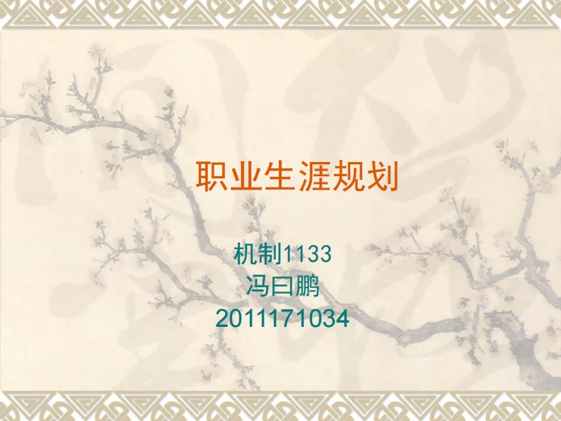 机制专业--大学生职业生涯规划书