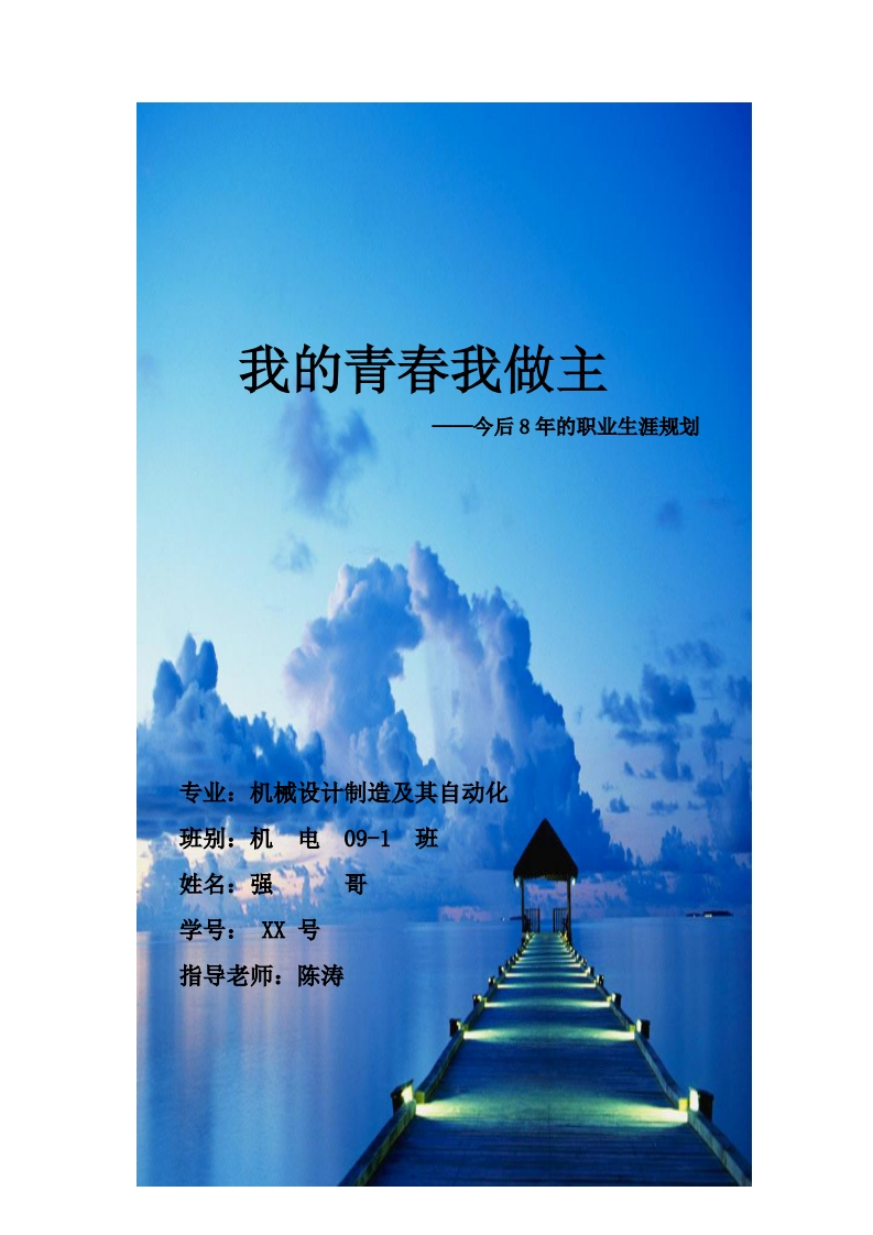 机电专业的职业生涯规划书