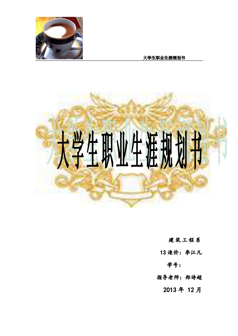 李江凡职业生涯规划书
