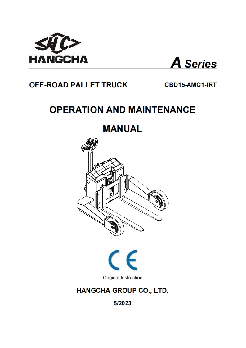 杭州叉车EN_CBD15-AMC1-IRT-OPERATION-AND-MAINTENANCE操作与维修维护手册