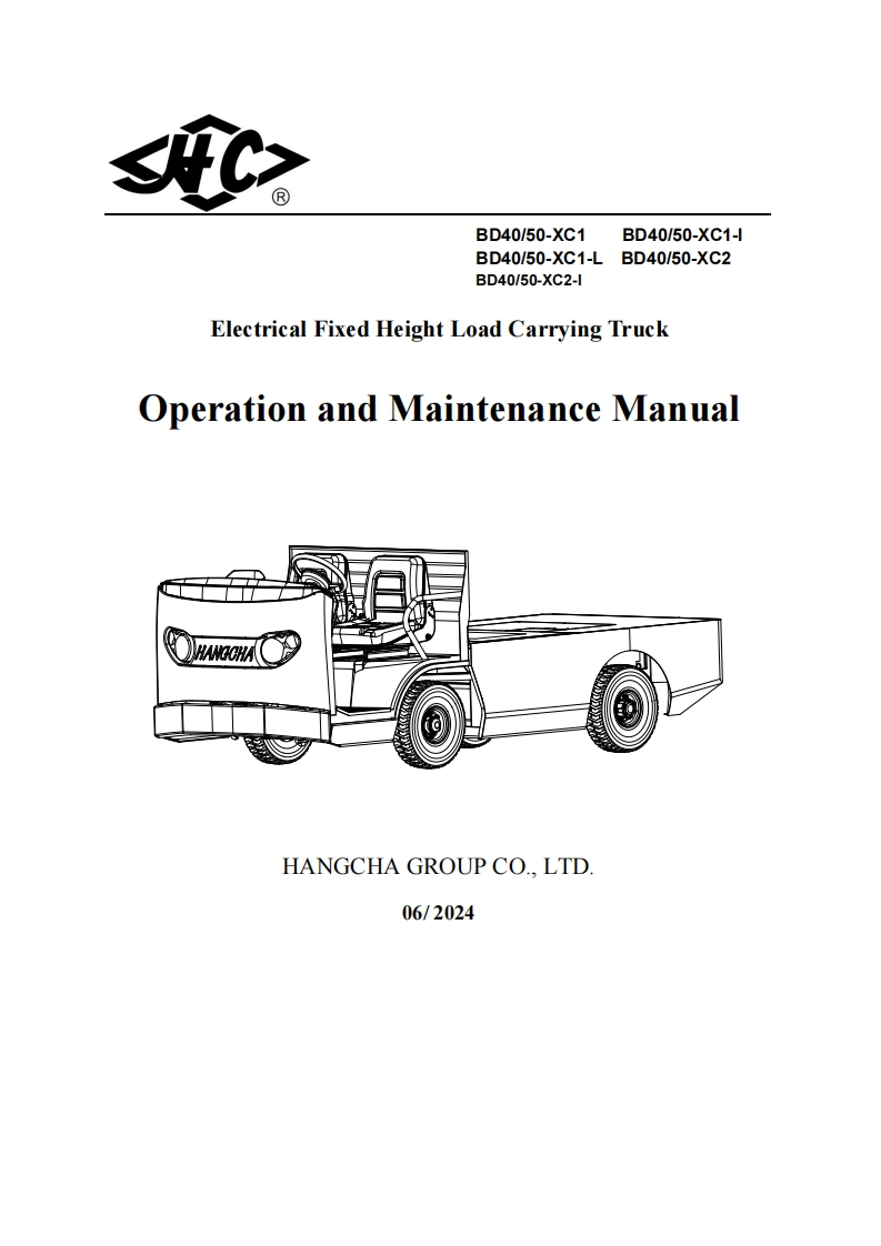 杭州叉车OMM-BD40-50-XC1-XC2-(I)零部件和维修手册含电器原理图和液压原理图