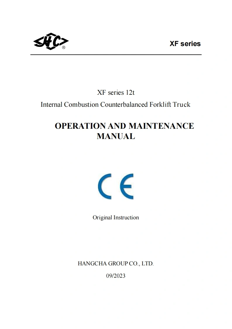 杭州叉车OMM-CPCD120-XXW96零部件和维修手册含电器原理图和液压原理图-找手册网